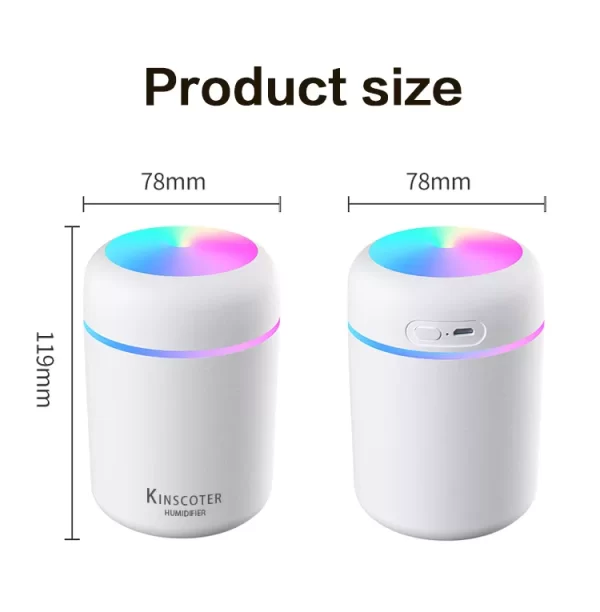 BreatheFresh Portable H2O Air Humidifier & Aroma Diffuser 300ML - Image 2