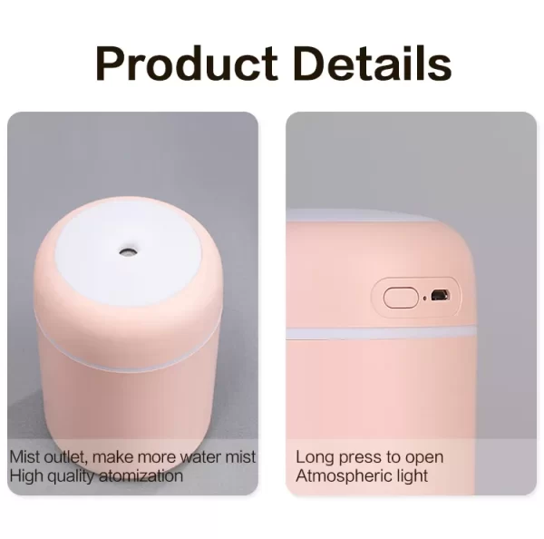 BreatheFresh Portable H2O Air Humidifier & Aroma Diffuser 300ML - Image 3